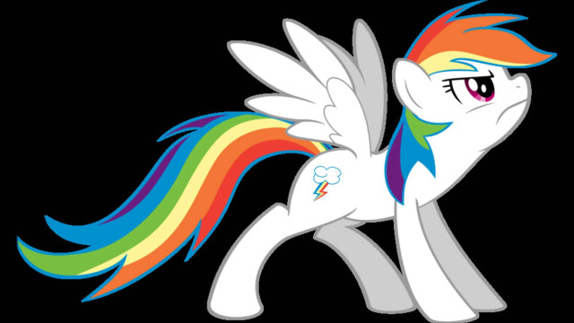 Rainbow pony holographic feathered wings free wallpaper for desktop - medium preview image