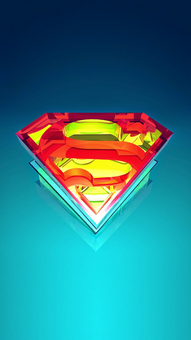 Superman logo blue background red #6 free wallpaper for mobile - medium preview image