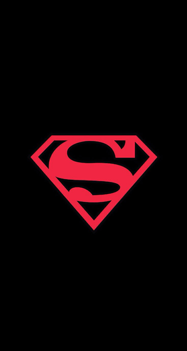 Superman logo black background red #3 free wallpaper for mobile - medium preview image