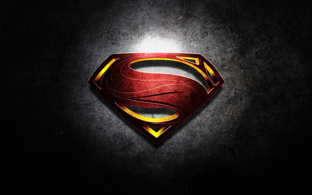 Superman logo dark background light #3 free wallpaper for desktop - medium preview image