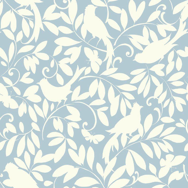 Blue white wallpaper bird leaves free wallpaper for tablet - medium preview image