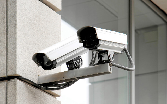 Security camera building mirror background free wallpaper for desktop - medium preview image