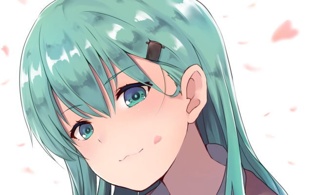 Girl green hair blue eyes #2 free wallpaper for desktop - medium preview image