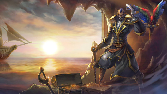 Man pirate costume boat ocean free wallpaper for desktop - medium preview image