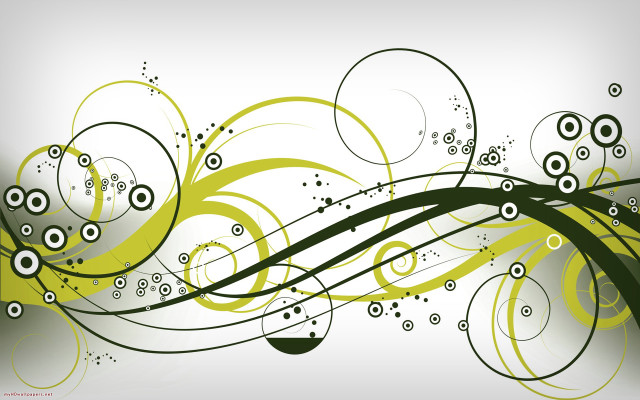 Green white abstract circles dots free wallpaper for desktop - medium preview image