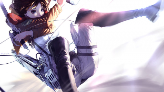 Woman bike sword man gun free wallpaper for desktop - medium preview image