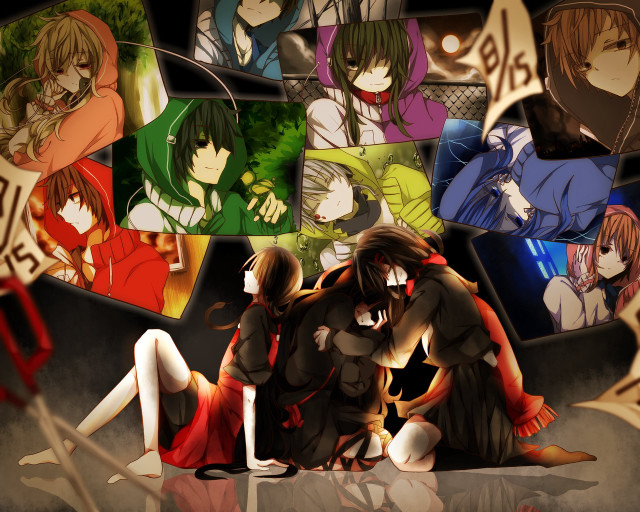 Anime couple sitting floor pictures free wallpaper for desktop - medium preview image