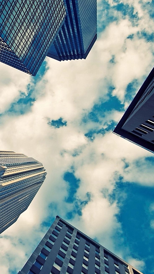 Tall buildings sky background clouds #2 free wallpaper for mobile - medium preview image