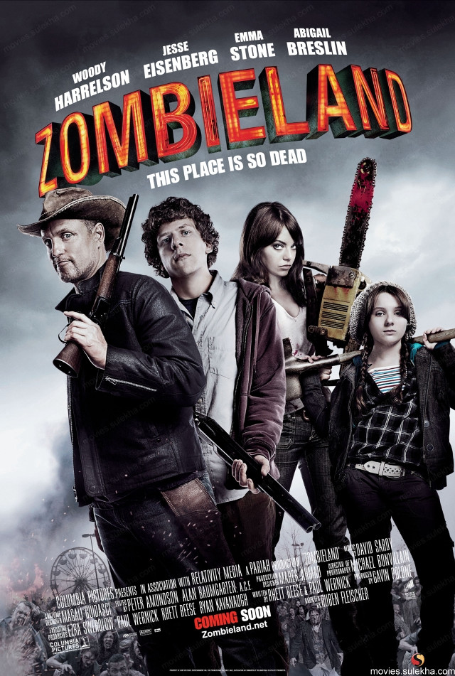 Zombieland movie poster zombies guns free wallpaper for mobile - medium preview image
