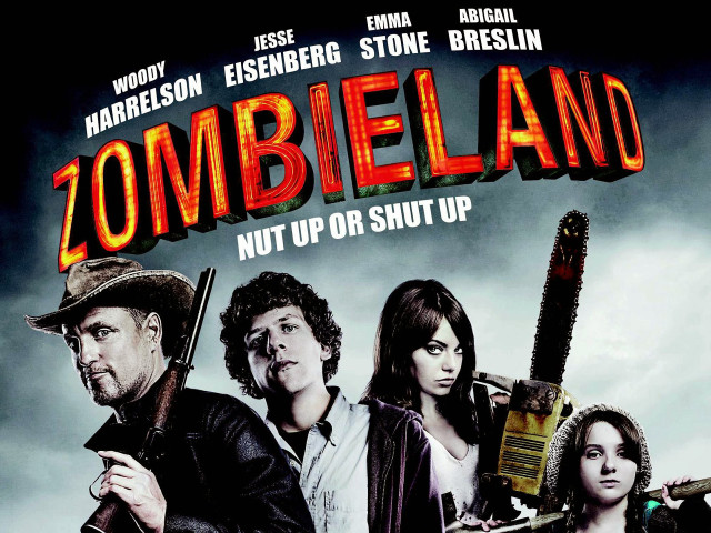 Zombieland movie poster zombies guns #2 free wallpaper for desktop - medium preview image