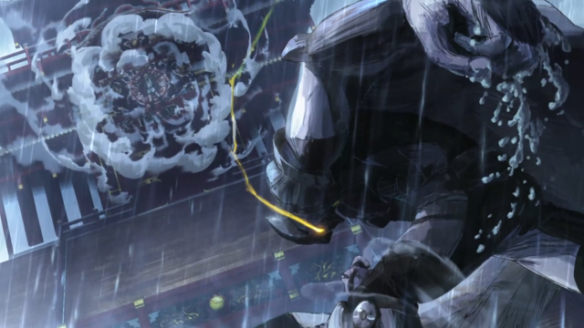 Man suit tie gun rain #2 free wallpaper for desktop - medium preview image