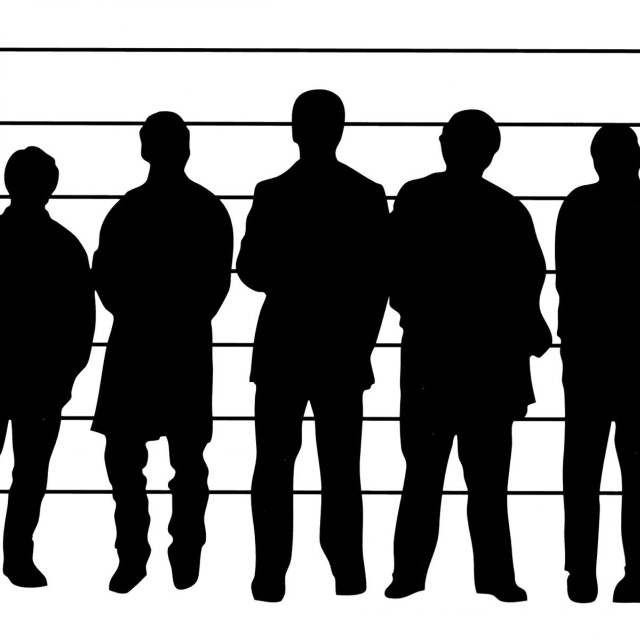 Group people standing line white free wallpaper for tablet - medium preview image