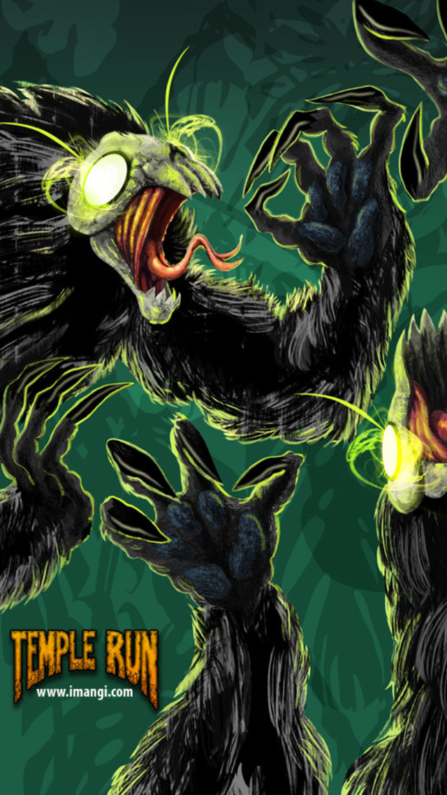 Demon glowing eyes cartoon demon free wallpaper for mobile - medium preview image