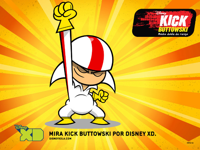 Cartoon character sword yellow background free wallpaper for desktop - medium preview image