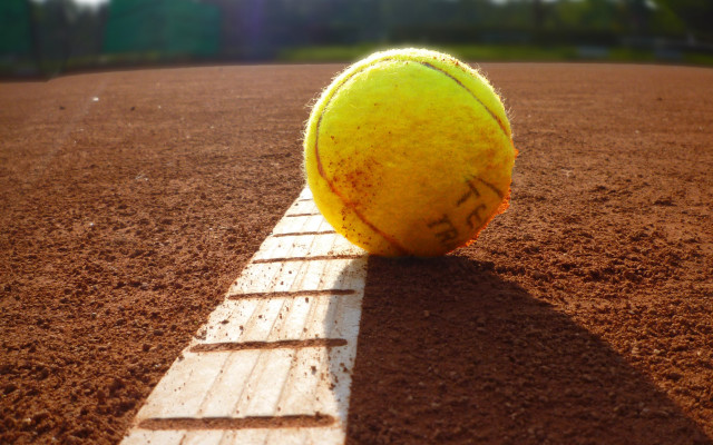 Tennis ball court dirt line free wallpaper for desktop - medium preview image