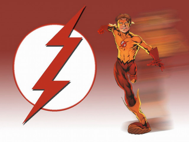 Man red yellow costume flash free wallpaper for desktop - medium preview image