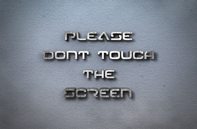 Please dont touch the screen free wallpaper for desktop - medium preview image