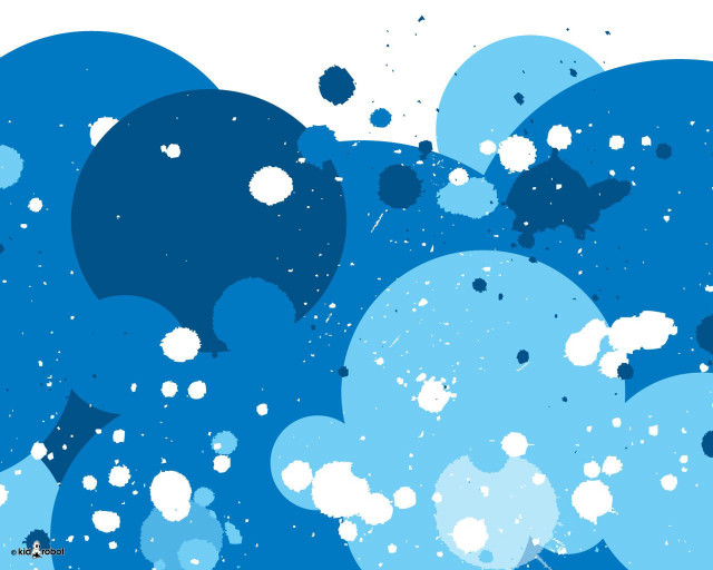 Blue white background circles dots free wallpaper for desktop - medium preview image