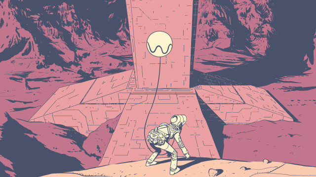 Man tower moon hill mountain free wallpaper for desktop - medium preview image