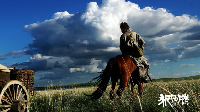 Man riding horse field wagon free wallpaper for desktop - medium preview image