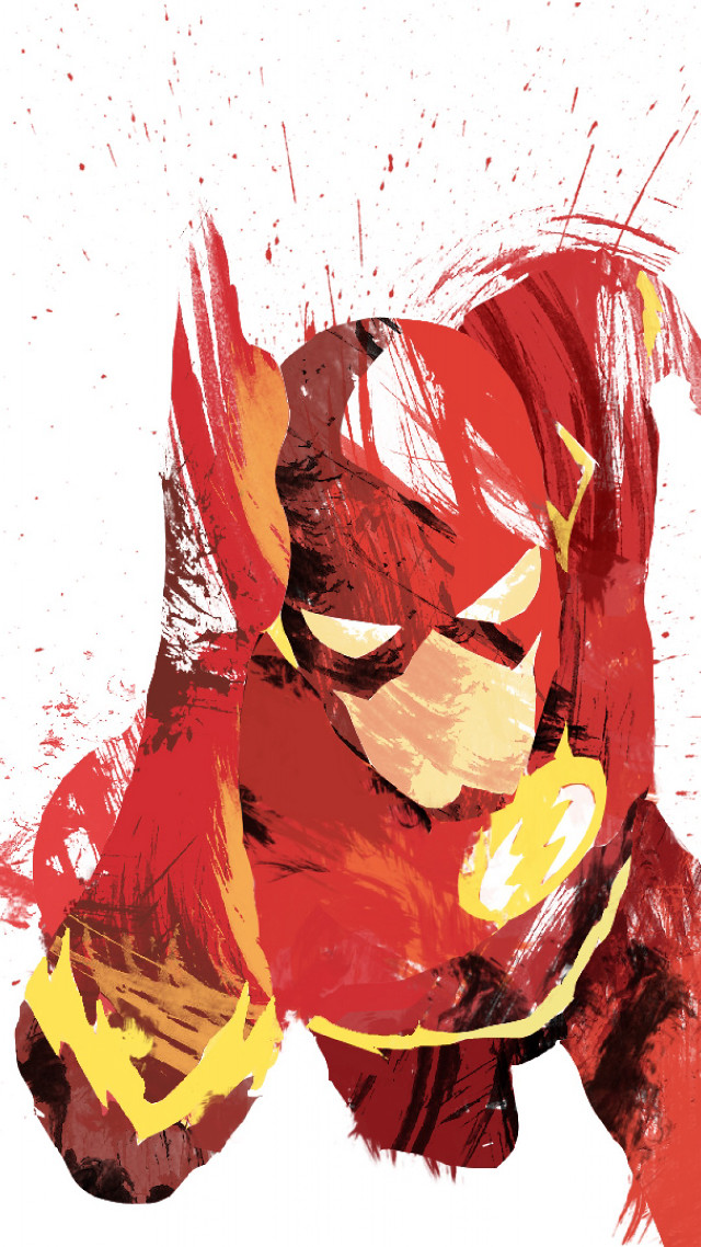 Flash running paint splatters blood free wallpaper for mobile - medium preview image
