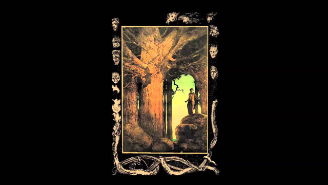 Forest bear tree man painting free wallpaper for desktop - medium preview image