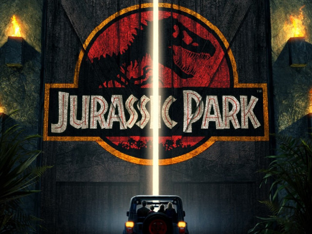 Jeep park sign dinosaur side free wallpaper for desktop - medium preview image