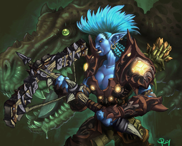 Cartoon character blue hair bow free wallpaper for desktop - medium preview image