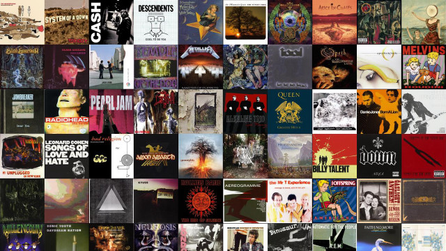 Album collage variety covers music free wallpaper for desktop - medium preview image