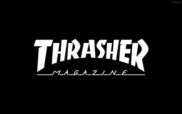 Thrash magazine black white logo free wallpaper for desktop - medium preview image