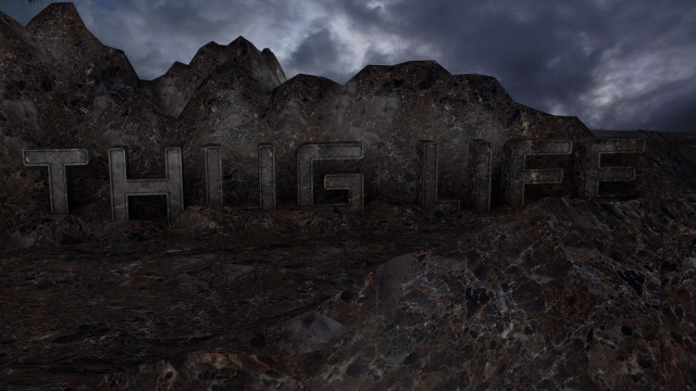 Mountain thiggle sculpture matte photorealistic free wallpaper for desktop - medium preview image