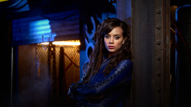 Woman long hair light blue free wallpaper for desktop - medium preview image