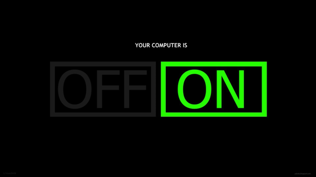 Black green logo off square #2 free wallpaper for desktop - medium preview image