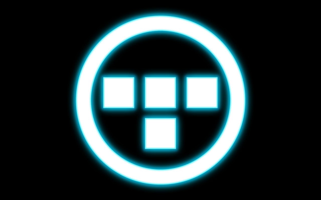 Blue cross pixel art logo free wallpaper for desktop - medium preview image