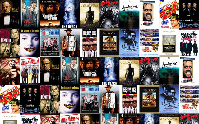 Movie collage covers image display free wallpaper for desktop - medium preview image