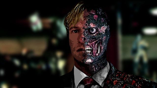 Creepy man tie dark room free wallpaper for desktop - medium preview image