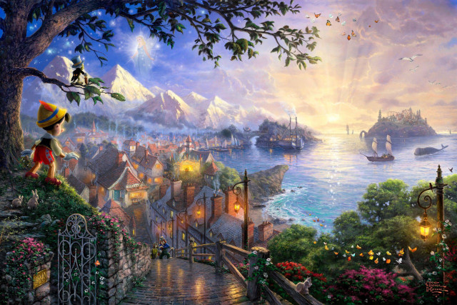 Town by the sea boy free wallpaper for desktop - medium preview image
