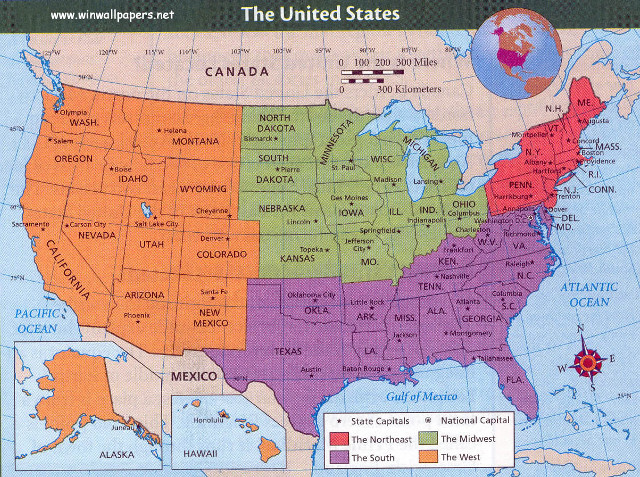 Map united states red green free wallpaper for desktop - medium preview image