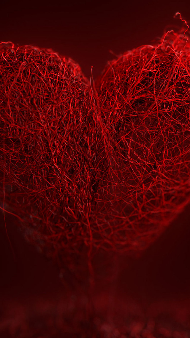 Red heart black background red #3 free wallpaper for mobile - medium preview image