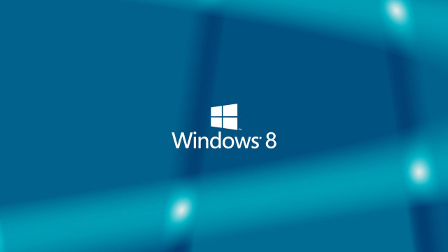 Blue background windows8 logo white #6 free wallpaper for desktop - medium preview image