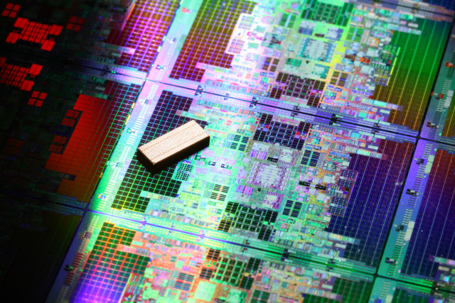 Micro processor chip colorful circuit free wallpaper for desktop - medium preview image