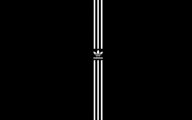 Adidas black white pole logo free wallpaper for desktop - medium preview image