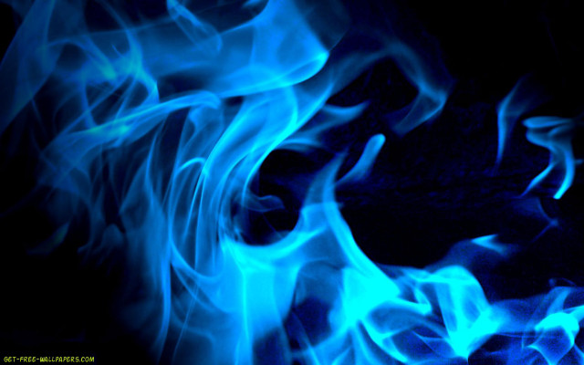 Blue fire black background flames free wallpaper for desktop - medium preview image