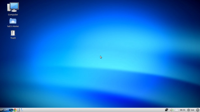 Blue background small white object free wallpaper for desktop - medium preview image