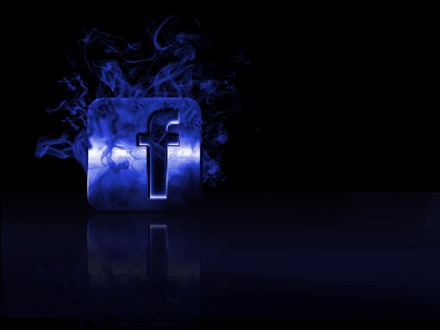 Blue fire letter reflection dark #2 free wallpaper for desktop - medium preview image
