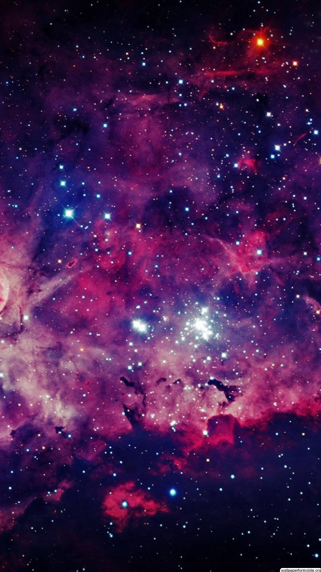 Stars cluster purple background blue free wallpaper for mobile - medium preview image