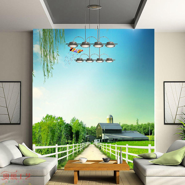 Living room farm mural white free wallpaper for tablet - medium preview image