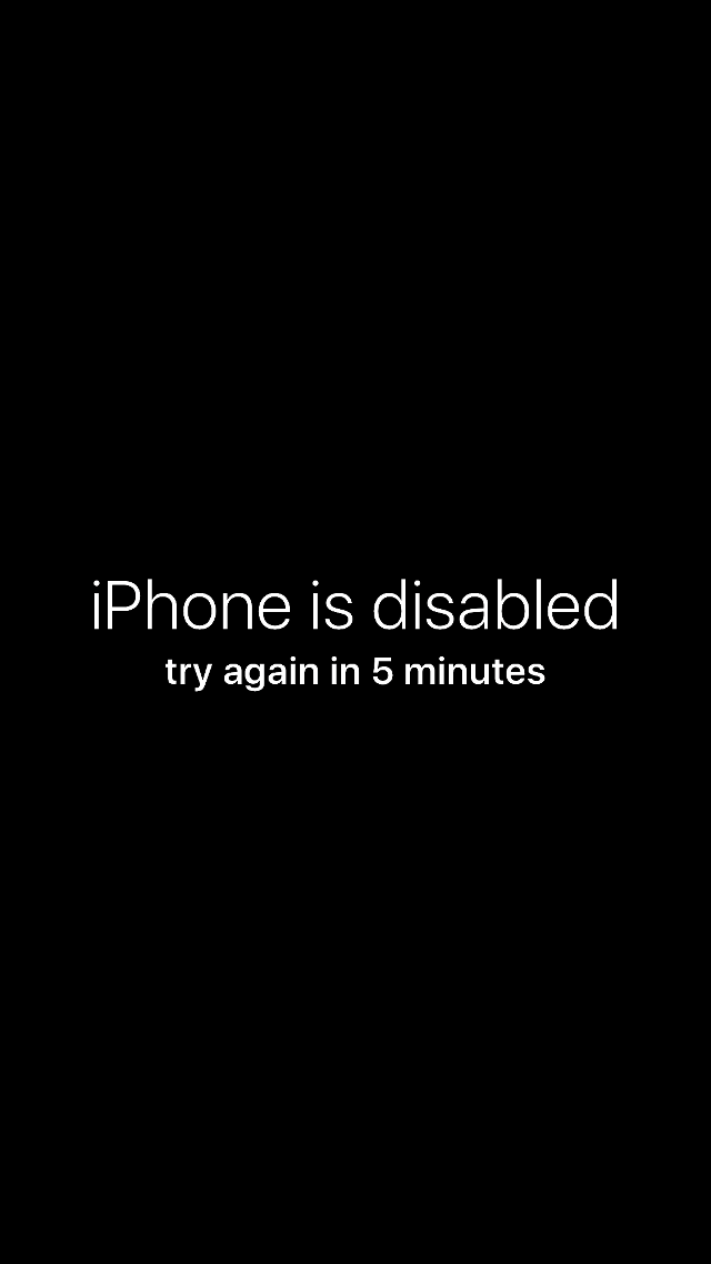 Iphone disabled white text monochrome free wallpaper for mobile - medium preview image