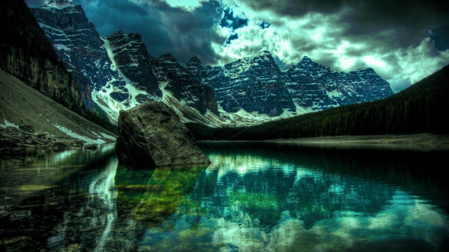 Mountain range lake cloudy sky #6 free wallpaper for desktop - medium preview image