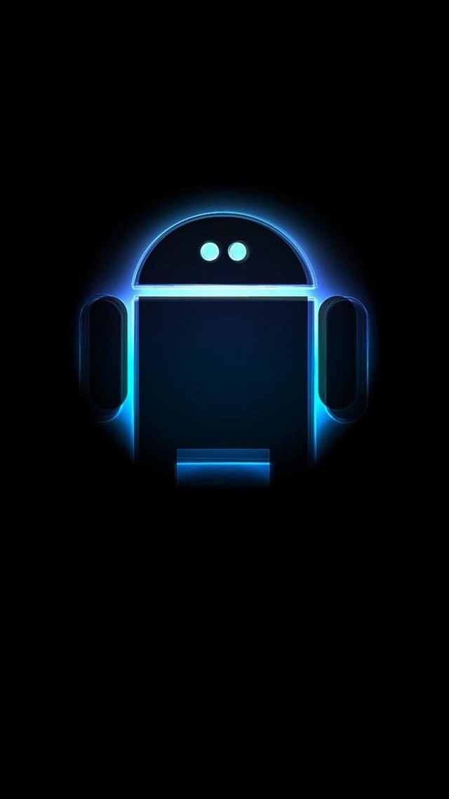 Dark background glowing blue object free wallpaper for mobile - medium preview image